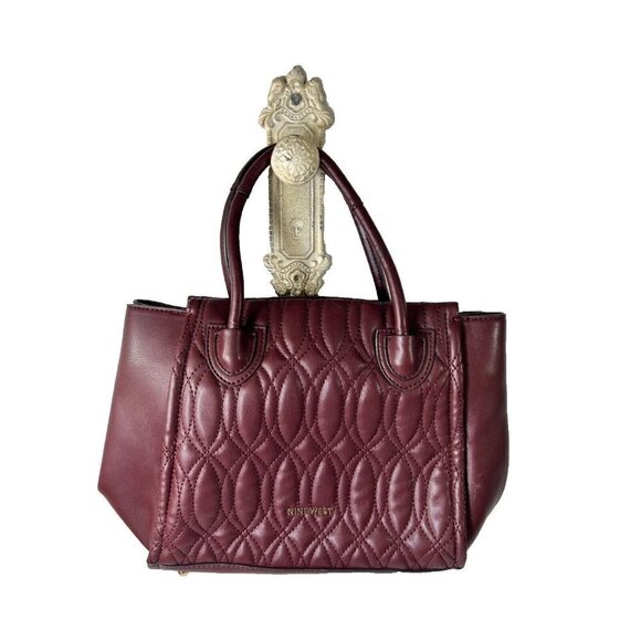 Nine West Camden Jet Set Satchel burgundy Merlot - Picture 1 of 16